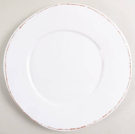 Vietri (Italy) Lastra White (Bright White Glaze) Melamine Dinner Plate