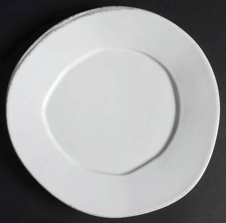 Vietri (Italy) Lastra White (Bright White Glaze) Salad Plate