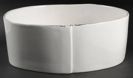 Vietri (Italy) Lastra White (Bright White Glaze) Large Serving Bowl