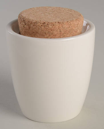 Villeroy & Boch Serveware Artesano Collection Porcelain & Cork Lidded Sugar Dish - White