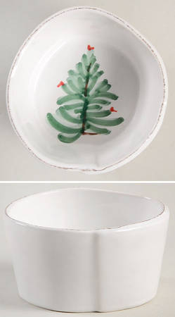 Vietri Lastra Holiday Condiment Bowl - Handpainted
