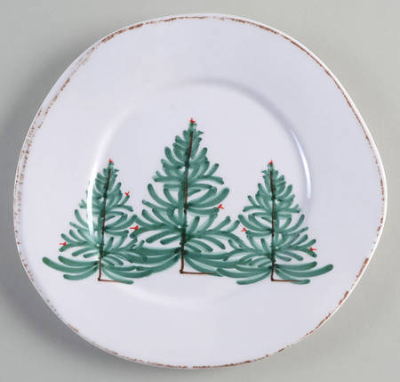 Vietri Melamine Lastra Holiday 8.75" Salad Plate - White
