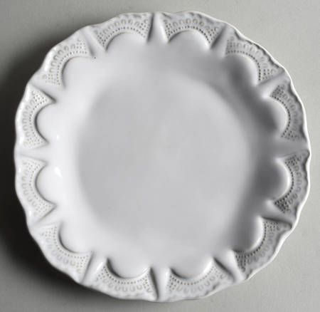 Incanto Stone Lace Modern White Stoneware Salad Plate