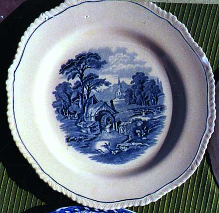 The Grenville Blue (Scalloped) by Wood & Sons