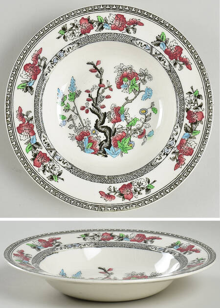Wood Sons Indian Tree No Trim Rim Soup Bowl Wood Sons Indian Tree No Trim Rim Soup Bowl