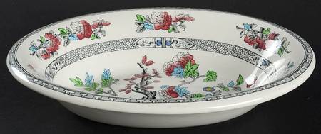 Wood  Sons Indian Tree No Trim 10 Oval Vegetable Bowl