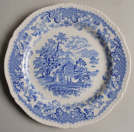 Seaforth Blue (Rope Edge, Scallop) by Wood & Sons