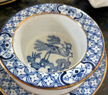 Yuan Blue and White (Smooth Edge, Gold) by Wood & Sons