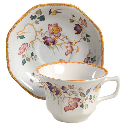 Wedgwood Devon Rose Flat Cup & Saucer Set