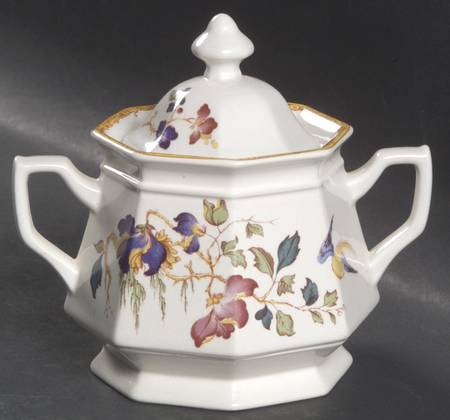 Wedgwood Devon Rose Sugar Bowl & Lid