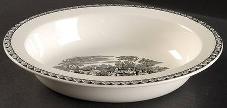 Wedgwood Lugano Black 9 Oval Vegetable Bowl Wedgwood Lugano Black 9 Oval Vegetable Bowl