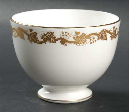 Wedgwood Whitehall (White Rim) Open Sugar Bowl