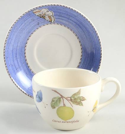 Wedgwood Sarah's Garden Flat Cup & Saucer Set