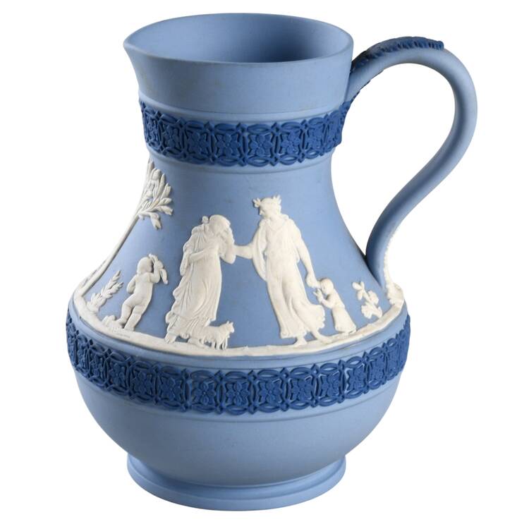 Cream Color and Portland Blue on Lavender by Wedgwood