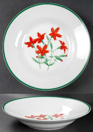 National Wildlife Federation American Wildflowers Rim Soup Bowl