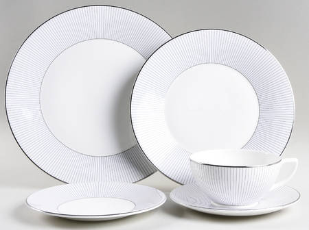 Wedgwood Jasper Conran Blue Pinstripe 5 Piece Place Setting