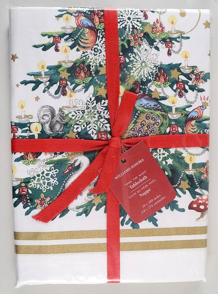 Williams-Sonoma Twas the Night Before Christmas 70" X 108" Rectangular Tablecloth