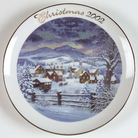 Avon Christmas Plate Snowy Winter - Boxed