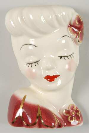 American Bisque Head Vases by American Bisque