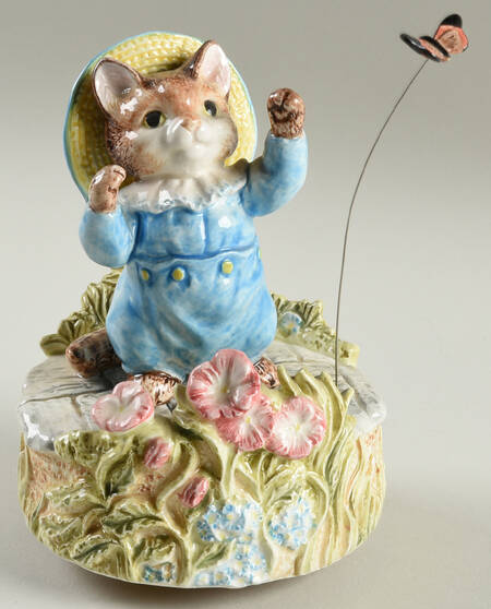 Border Fine Arts Beatrix Potter Music Box Tom Kitten- Au Clair De La Lune - Boxed