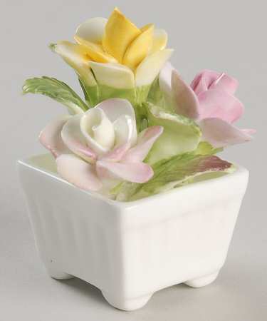 Coalport Coalport Florals Flowers In SquareScalloped Bowl No Box Coalport Coalport Florals Flowers In SquareScalloped Bowl No Box
