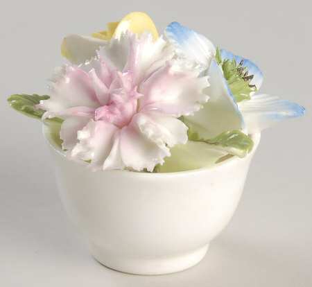 Coalport Coalport Florals Three Flowers In Round Bowl No Box Coalport Coalport Florals Three Flowers In Round Bowl No Box