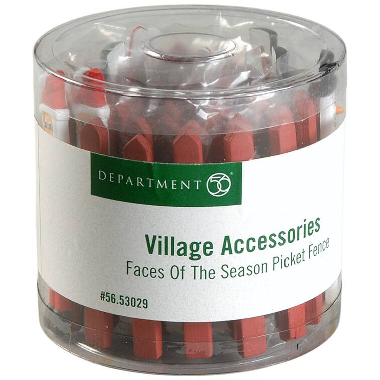 Department 56 North Pole Village Faces Of The Season Picket Fence - Boxed