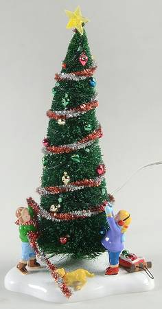Department 56 Snow Village Main Street Christmas Tree - No Box
