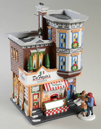 Department 56 Christmas In The City Defazio's Pizzeria -Set Of 2 - With Box