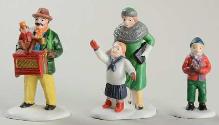 Department 56 Christmas In The City Organ Grinder-Set Of 3 - Boxed