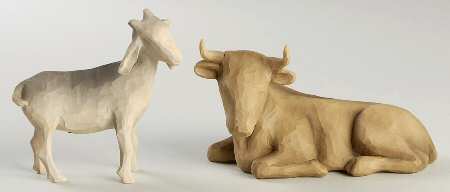 Demdaco Willow Tree Nativity 2 Piece Animal Set - Boxed
