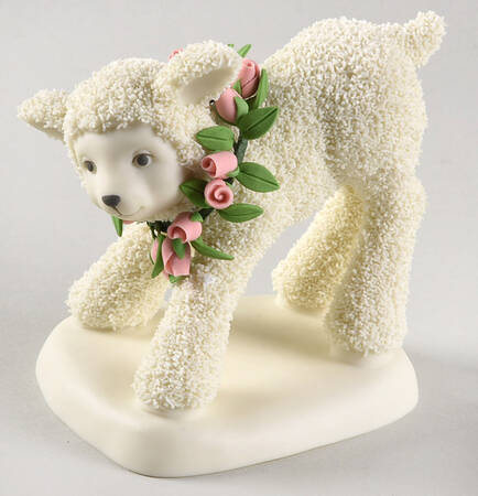 Department 56 Annual Collectible Animals Lamb With Flowers2004 Standing  Boxed