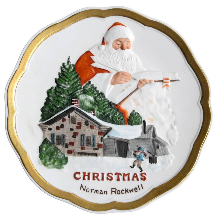 Norman Rockwell Christmas Plate by Dave Grossman