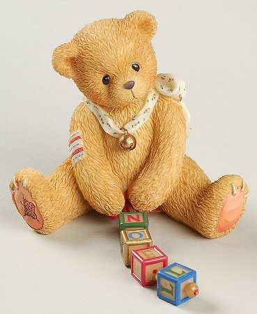 Holiday Dangling Blocks-Cherised Teddies by Enesco