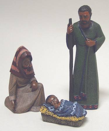 Mahogany Miracle Nativity by Enesco