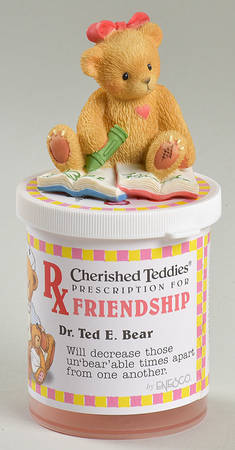 Cherished Teddies Rx Prescription Friendship-Will Decrease Un'Bear'Able - No Box