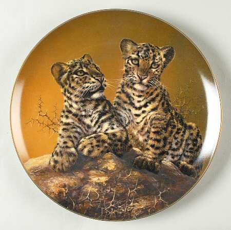 Fairmont Collectible Beautiful Cats of the World Sheena's Cubs-Leopard - With Box