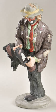 Flambro Emmett Kelly Jr-Figurine A Hole In The Sole - No Box
