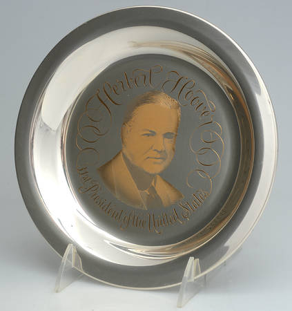 Franklin Mint Presidential Plates Herbert Hoover31st President No Box Franklin Mint Presidential Plates Herbert Hoover31st President No Box