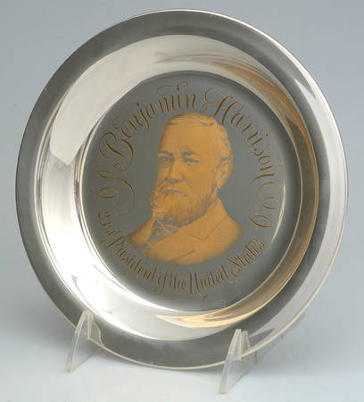 Franklin Mint Presidential Plates Benjamin Harrison23th President No Box Franklin Mint Presidential Plates Benjamin Harrison23th President No Box
