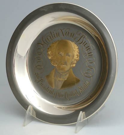 Franklin Mint Presidential Plates Martin Van Buren8th President No Box Franklin Mint Presidential Plates Martin Van Buren8th President No Box