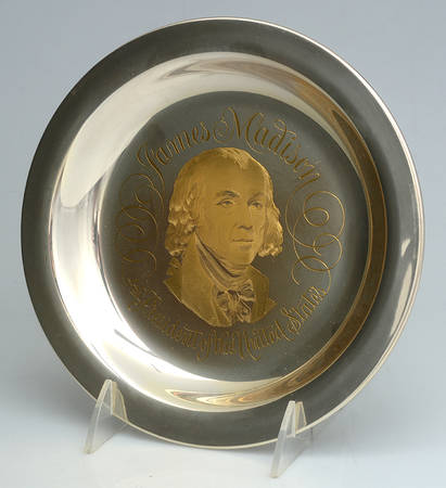 Franklin Mint Presidential Plates James Madison4th President No Box Franklin Mint Presidential Plates James Madison4th President No Box
