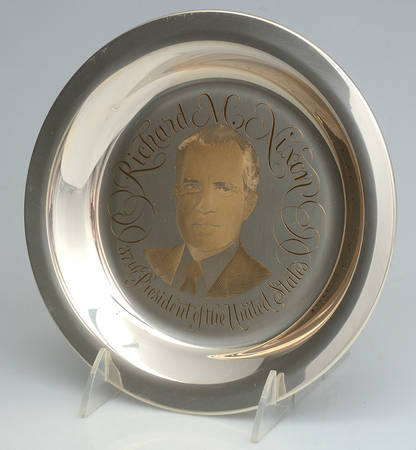 Franklin Mint Presidential Plates Richard Nixon37th President No Box Franklin Mint Presidential Plates Richard Nixon37th President No Box