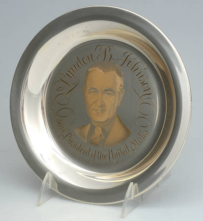 Franklin Mint Presidential Plates Lyndon B Johnson36th President No Box Franklin Mint Presidential Plates Lyndon B Johnson36th President No Box
