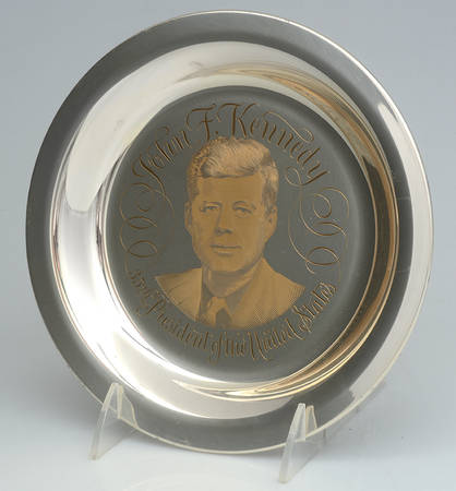Franklin Mint Presidential Plates John F Kennedy35th President  No Box