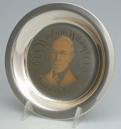 Franklin Mint Presidential Plates Woodrow Wilson28th President No Box Franklin Mint Presidential Plates Woodrow Wilson28th President No Box