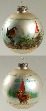 Gnome Christmas Ornament by Gorham Crystal