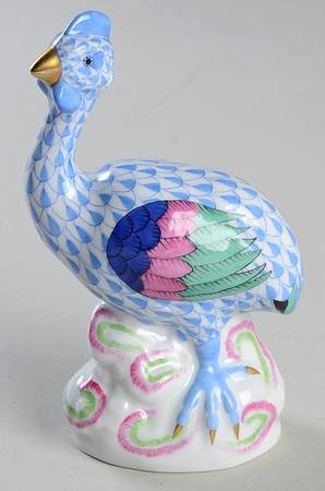 Herend Game Birds Guinea Hen-Blue - No Box