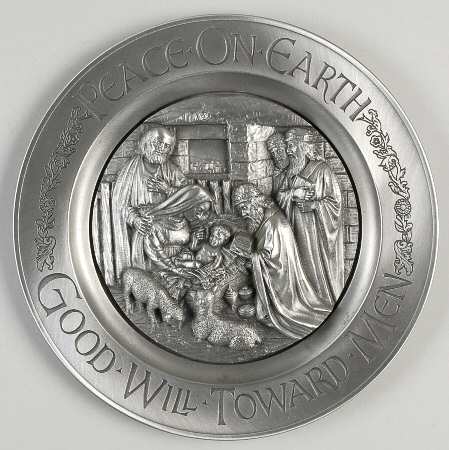 Christmas Plate by Hudson Pewter