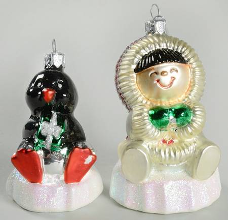 Frosty Friends-Blown Glass by Hallmark Gold Crown